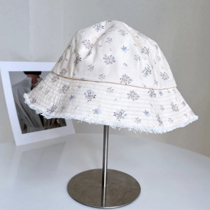 Korean Sweet Floral Flat-Top Baseball Caps For Women Spring Summer