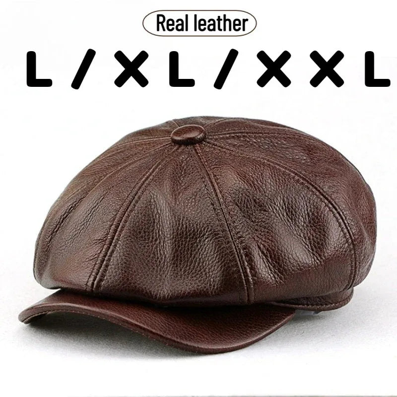 Genuine Leather XXL 62cm Octagonal Hat