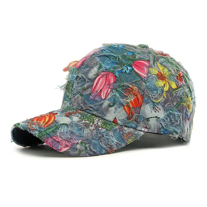 Spring And Summer Polyester Print Casquette Baseball Cap