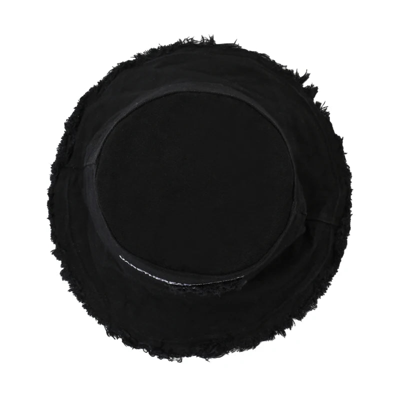 Solid Color Washed Distressed Fisherman Hat