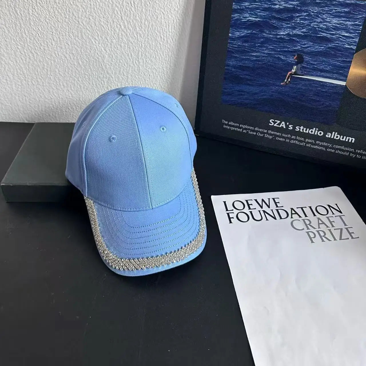 Trendy Women's Rhinestone-Embellished Baseball Cap Spring/Summer