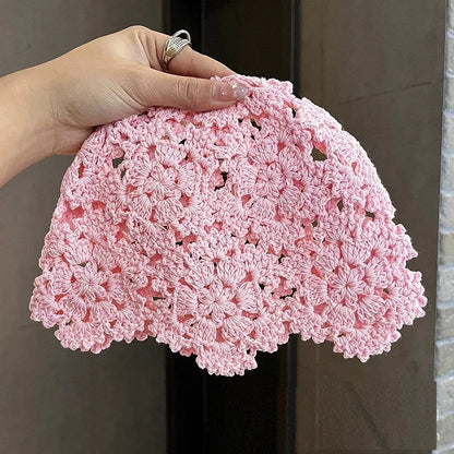 Bohemian Hand-Woven Cut Out Hooded Hat For Women