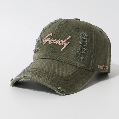 Vintage Korean Distressed Baseball Cap