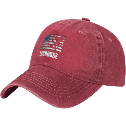 Lacrosse American Flag Washed Baseball Cap