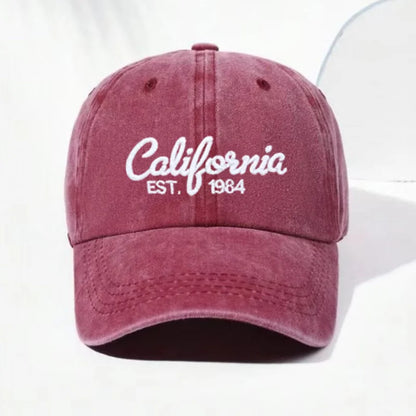 Cotton Baseball Cap California Embroidered Unisex Vintage