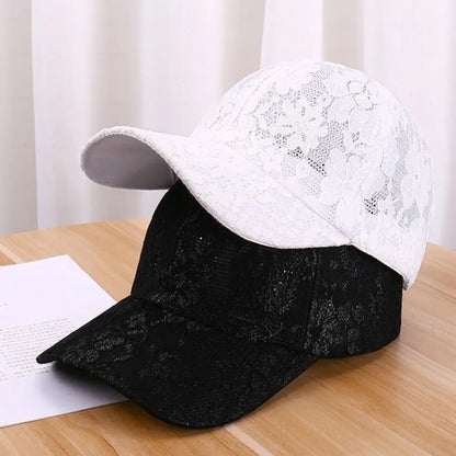 Elegant Breathable Floral Lace Baseball Cap