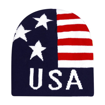 Y2K Letter Knitted Winter Autumn Beanie Cap Men Women