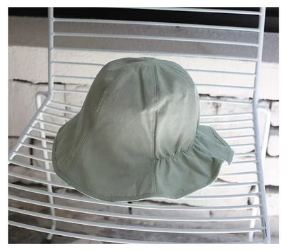 Wide Brim Sun Hats For Women Panama Foldable Wrinkle Bucket Hat