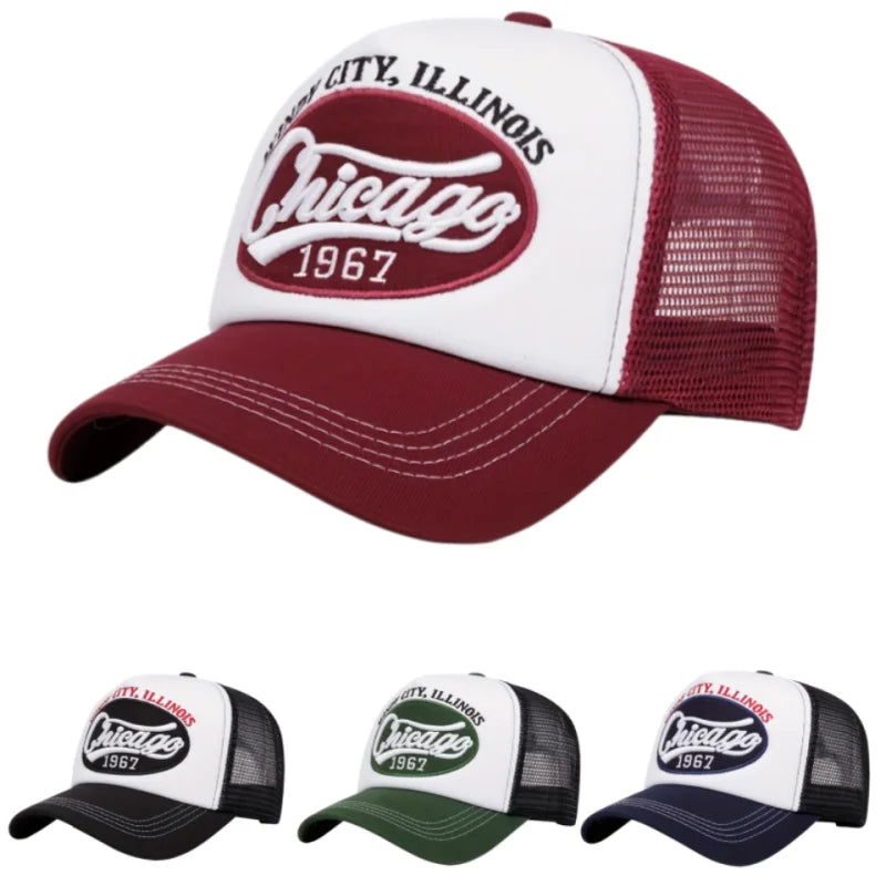 Chicago 1967 Embroidered Letter Baseball Cap Outdoor Sports