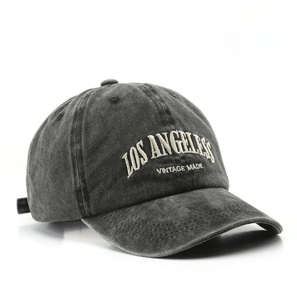 Baseball Cap Female Spring And Autumn Tide Denim Washed Letter Cap