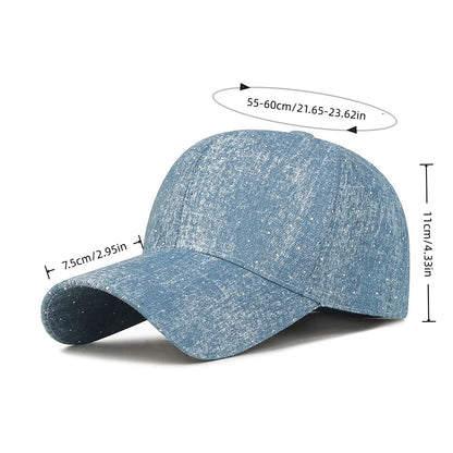 Korean Tie Dye Denim Baseball Cap, Men's And Women's