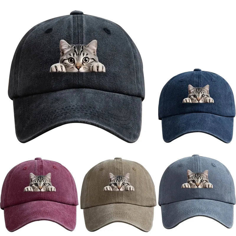 Fashion Washed Cotton Denim Baseball Caps Men Women Vintage