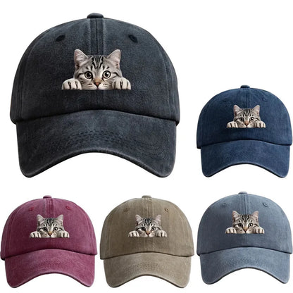 Fashion Washed Cotton Denim Baseball Caps Men Women Vintage