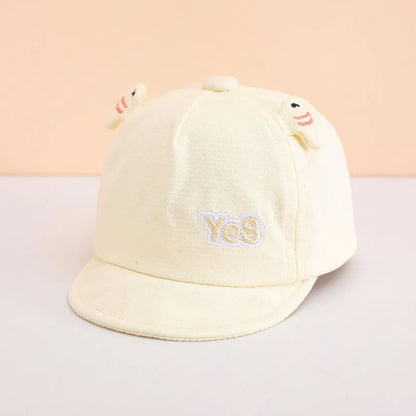Infant Toddler Three Dimensional Small Wings YES Letter Soft Brim Baseball Cap Macaron Fresh Style