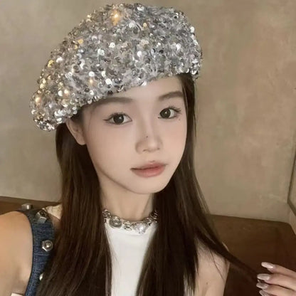 Octagonal Shape Retro Style Fashion Beret Big-Headed Cloud Painter Hat