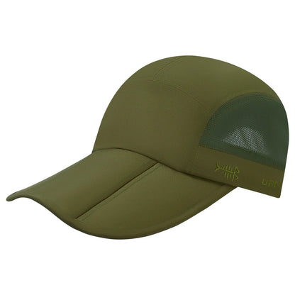 Folding Fishing Baseball Cap UPF 50+ Water Resistant Outdoor Portable Brim Hats