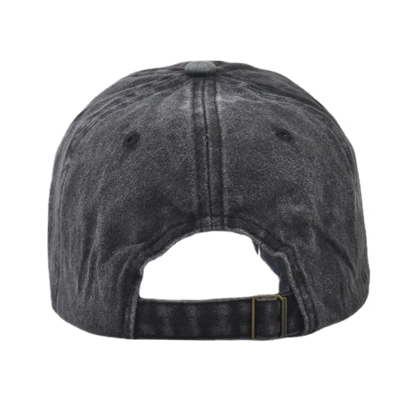 Unisex Cap U.S.ARMY Embroidery Vintage Leather Edging Baseball Cap Men Women