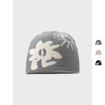 Niche Jacquard Plush Knitted Hat For Men And Women