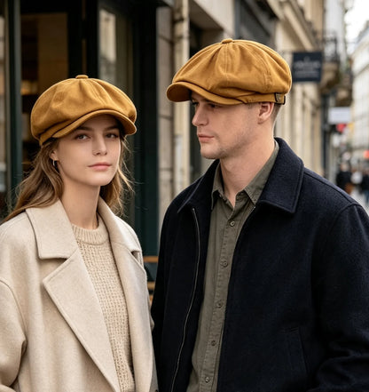 Plus Size Men's Newsboy Flat Cap 100% Cotton
