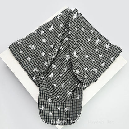 Korean Plaid Butterfly Horse Bandhnu Visors Hats