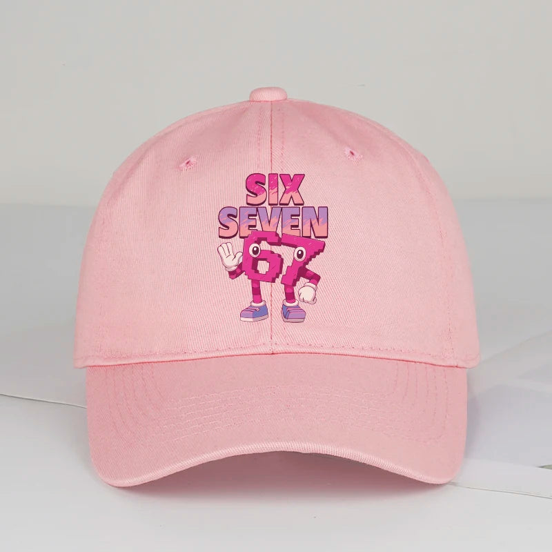 Cartoon 67 Six Seven Print Baseball Cap