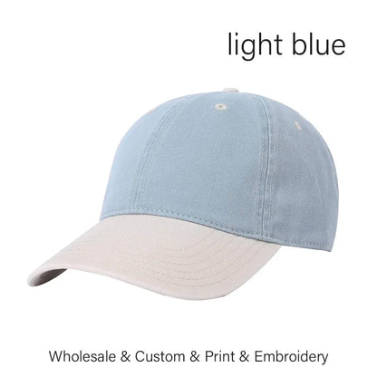 Men And Women DIY Letter Embroidery Hat Washed Sunshade Hat