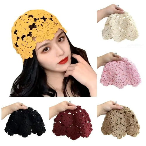 Bohemian Hand-Woven Cut Out Hooded Hat For Women