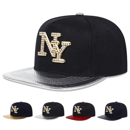 Unisex Diamond Letters Label Hip-Hop Hats Spring Autumn