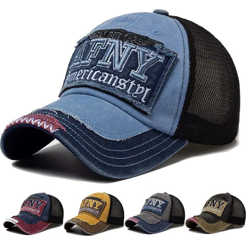 Washed Men Mesh Baseball Cap