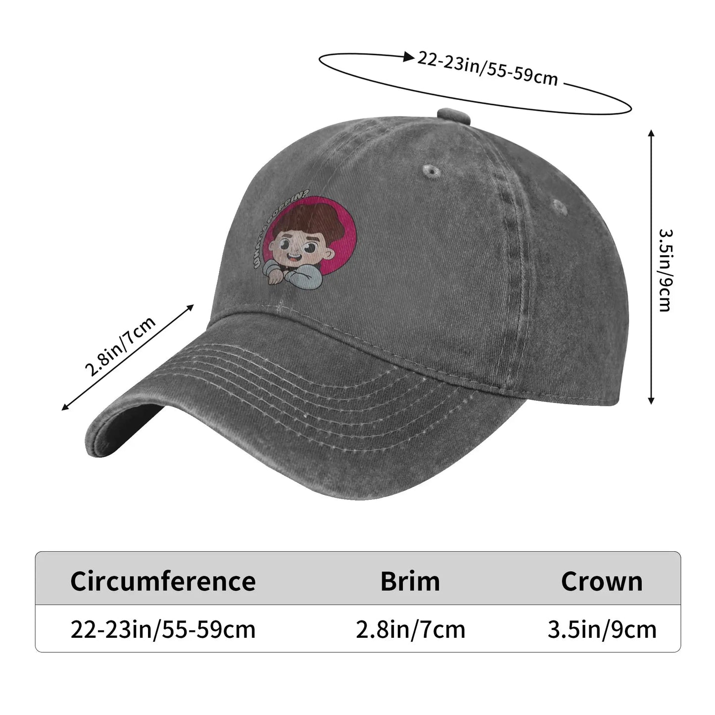 Denim Fabric Cap Casual Baseball Caps Adjustable Hat