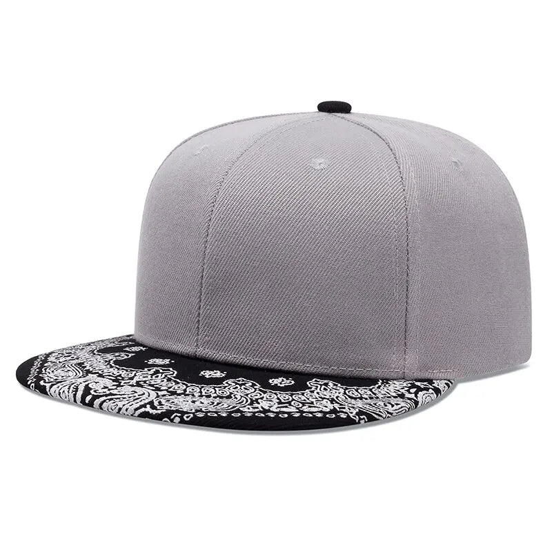 Fashion Embroidery Mens Womens Summer Snapback Cap Cashew Pattern Snapback Hip Hop