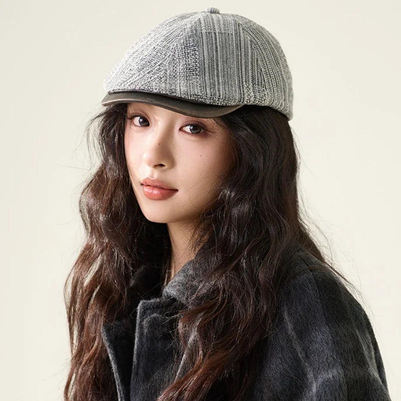 Woman Y2K Harajuku High Street Forward Hats Denim Beret Cap