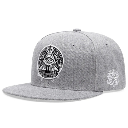 Eye of God Flat Edge Hat Mesh Hat Fashion Men's Street HipHop Hat Women's