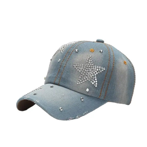 Denim Baseball Cap Women Adjustable