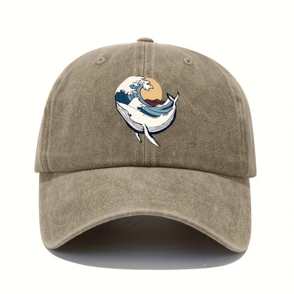 Baseball Caps with Surfing and Wave Patterns for Both Men and Women