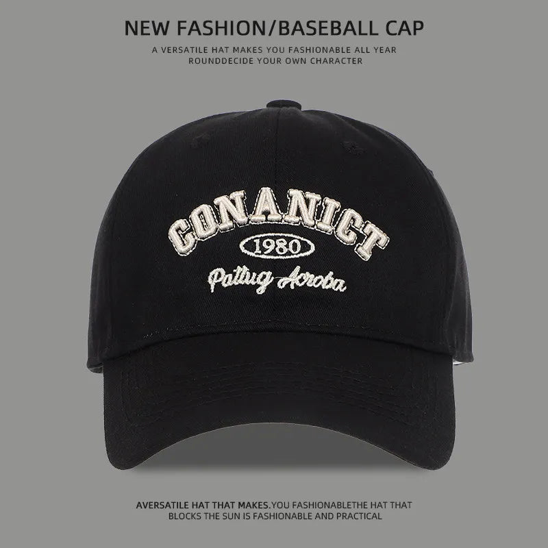 3D Letter Embroidered Soft Top Baseball Cap