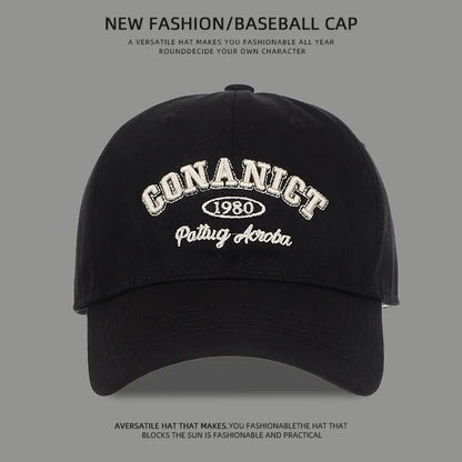 3D Letter Embroidered Soft Top Baseball Cap