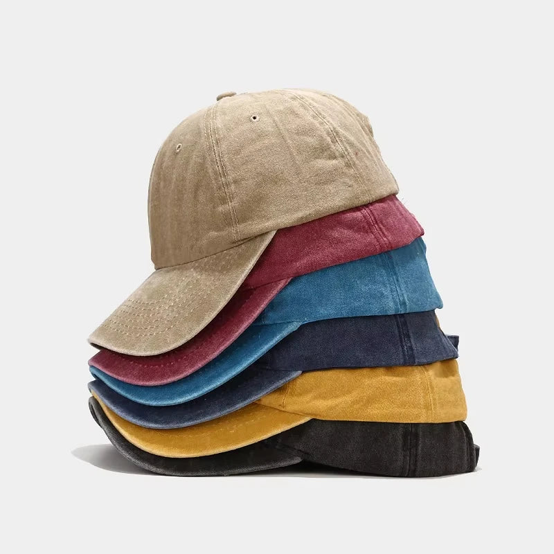 Spring Summer Cap Washed Cotton Baseball Cap Men Women