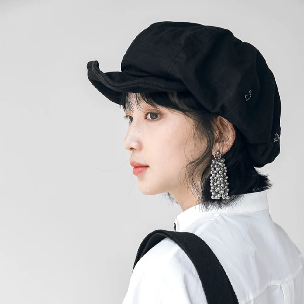 New Plus Size Newsboy Caps Cotton Dome Painters Hats Berets Hat