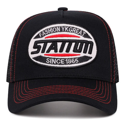 Style Unisex Baseball Cap Classic Station Letter Pattern Mesh Cap Men and Women