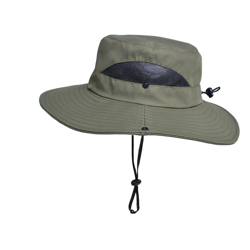 Autumn Summer UV Protection Sun Hats For Women Men Breathable Mesh Fisherman Caps