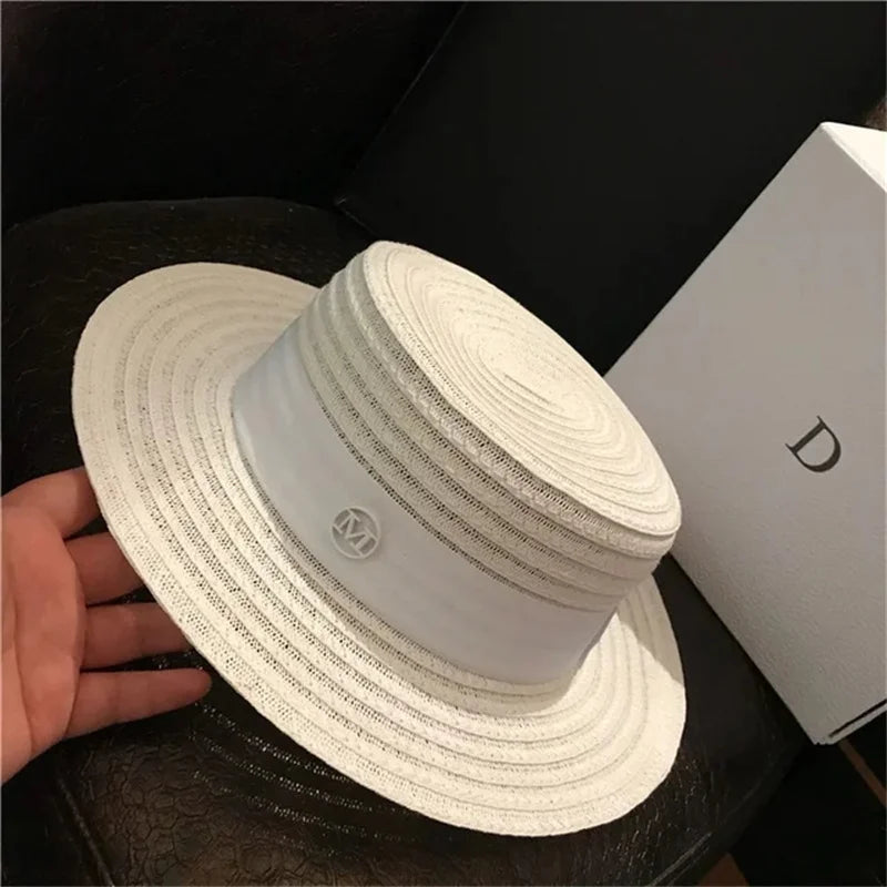 Sun Protection Straw Hat French Elegant Outdoor Beach Travel