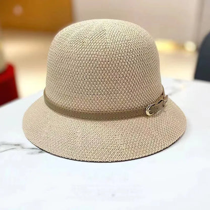 Summer Women's Hollow Out Bucket Hat - Fashion Knitted Sun Hat