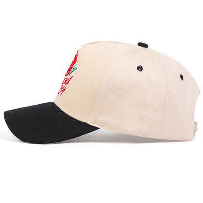 Unisex Rose Letter Embroidery Baseball Caps Spring Autumn