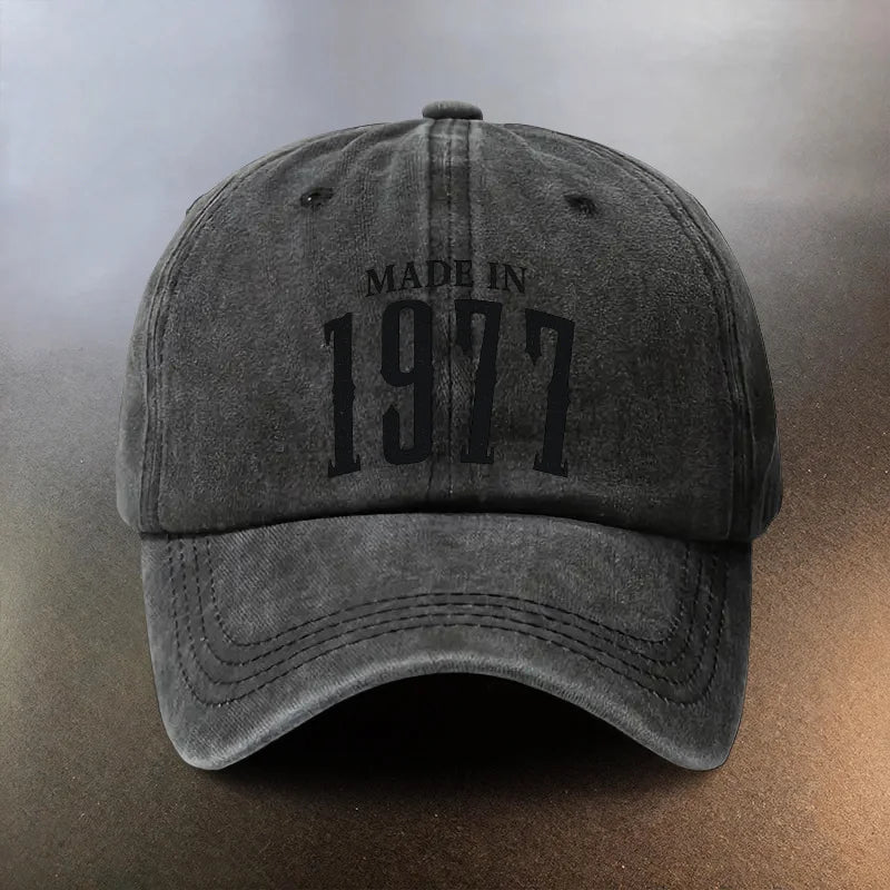 A Vintage 1977 Printed Washed Hat