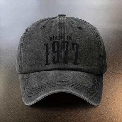 A Vintage 1977 Printed Washed Hat