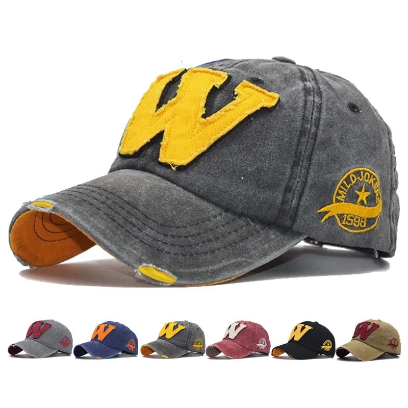 W Letter Baseball Cap Fashion Outdoor Sun Visors