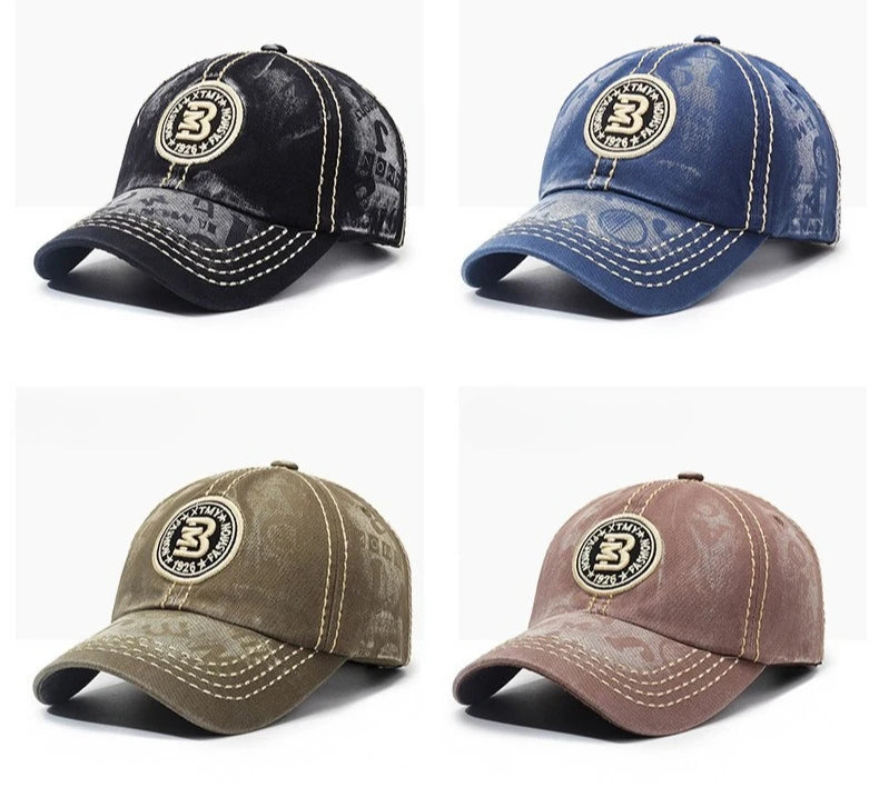 Retro Hat Baseball Cap Embroidery Letter Baseball Cap Fashion Couple Shade Sunscreen Versatile