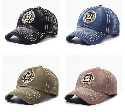 Retro Hat Baseball Cap Embroidery Letter Baseball Cap Fashion Couple Shade Sunscreen Versatile