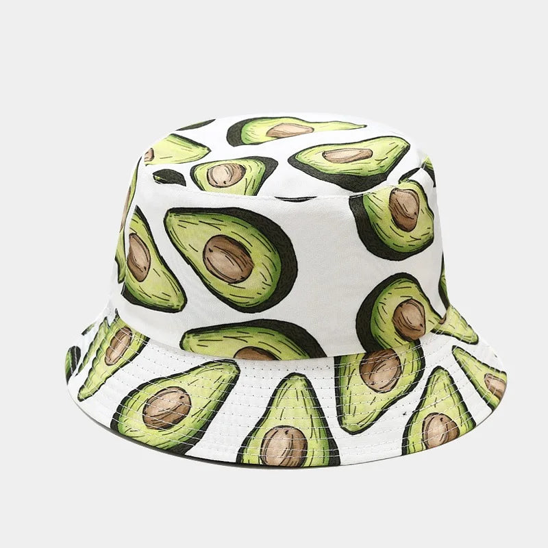 Creative Printed Fruit Pattern Bucket Cap
